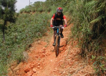 descente abrupte en vélo