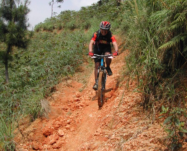 descente abrupte en vélo