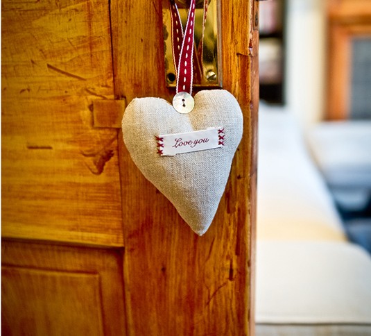 coeur bricolage pendentif poignée de porte